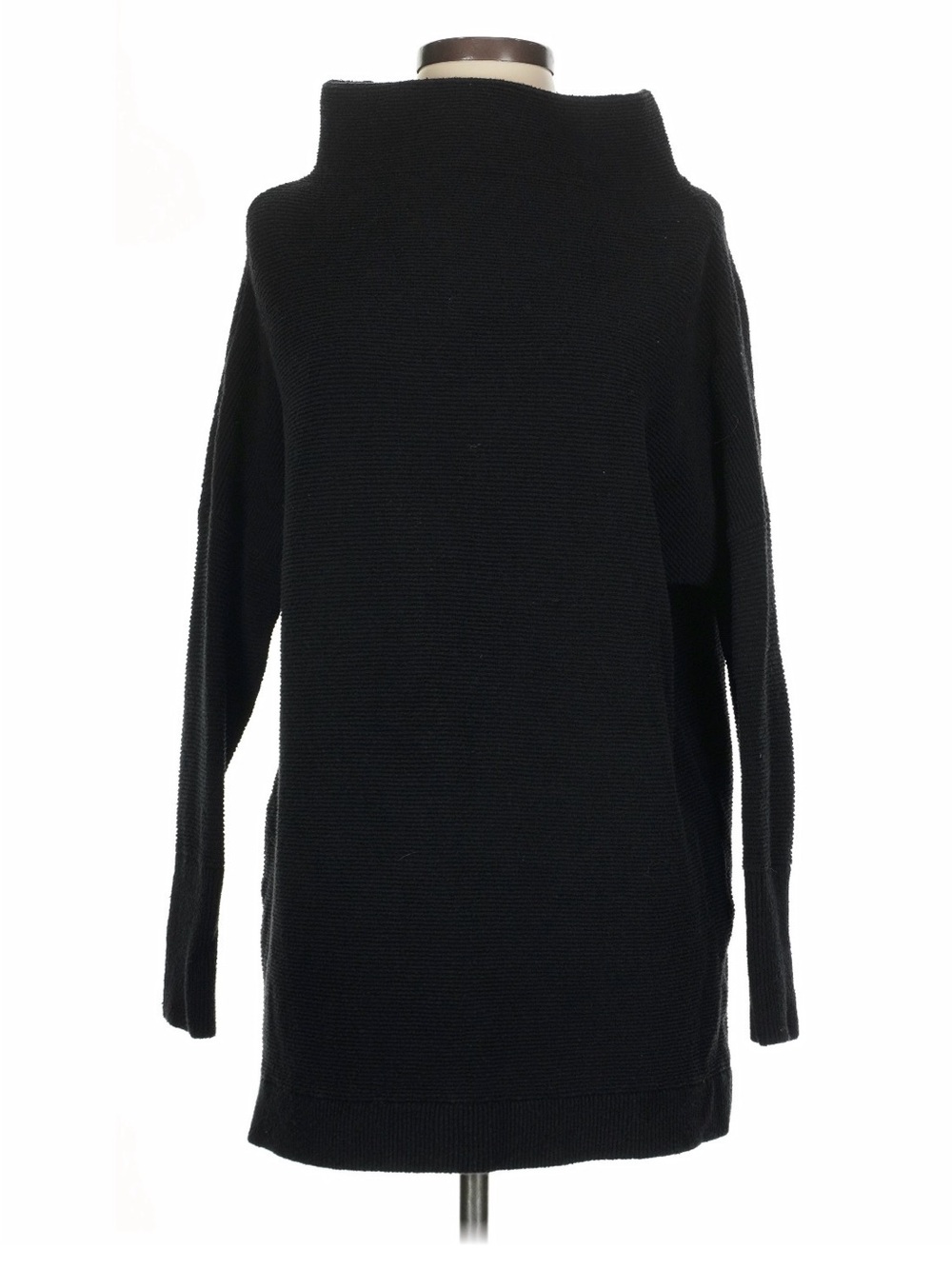 Free People.Black Funnel Neck Women's Sweater